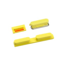 Apple iPhone 5C - Tlačidlá Zapínania + Hlasitosti + Tichého Režimu (Yellow)