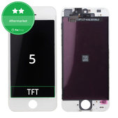 Displej pre iPhone 5, White, Dotykové sklo s rámom