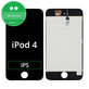 LCD Displej pre iPod Touch (4th Gen), Black, Dotykové sklo s rámom