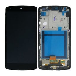 LG Nexus 5 D821 - LCD Displej + Dotykové Sklo + Rám (Black) TFT