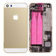 Apple iPhone 5S - Zadný Housing s Malými Dielmi (Gold)