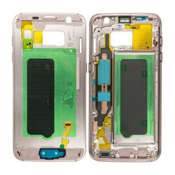 Samsung Galaxy S7 G930F - Predný Rám (Pink) - GH96-09788E Genuine Service Pack