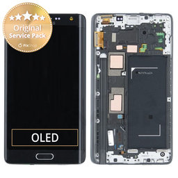 Samsung Galaxy Note Edge N915FY - LCD Displej + Dotykové Sklo + Rám (Black) - GH97-16636A Genuine Service Pack