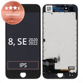 Apple iPhone 8, SE (2020), SE (2022) - LCD Displej + Dotykové Sklo + Rám (Black) Refurbished