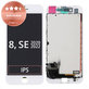 Displej pre iPhone 8, SE (2020), SE (2022), White, Dotykové sklo s rámom, Refurbished