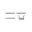 Apple iPhone 8, SE (2020), SE (2022) - Set Tlačidiel Hlasitosti + Zapínania + Tichého Režimu (Silver, White)