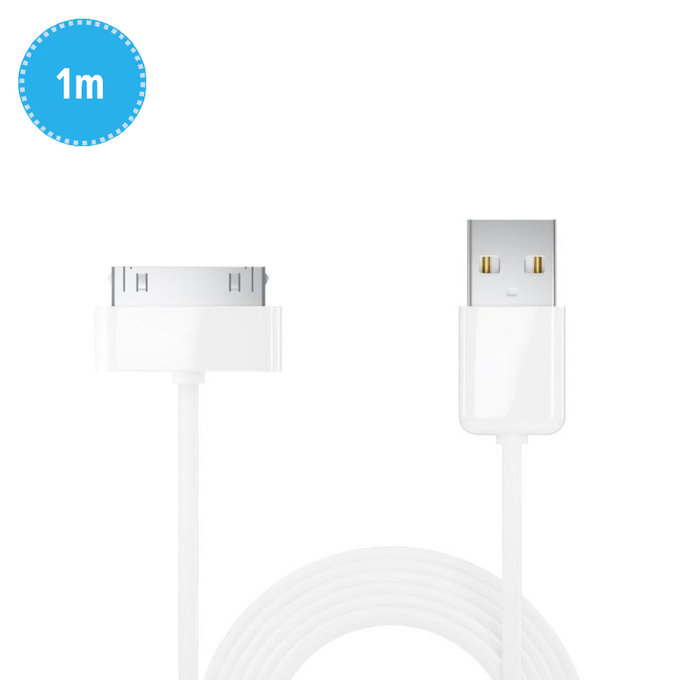 30-pin / USB kábel, 1 m, kompatibilný s Apple
