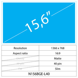 Acer Aspire 5538G 15.6 LCD Slim Matný 40 pin HD