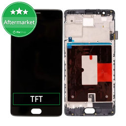 OnePlus 3 - LCD Displej + Dotykové Sklo + Rám (Black) TFT