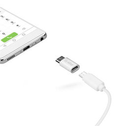 SBS - Adaptér Micro-USB / USB-C, biela