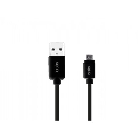 SBS - Micro-USB / USB Kábel (3m), čierna