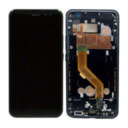 HTC U11 - LCD Displej + Dotykové Sklo + Rám (Brilliant Black) - 80H02105-01 Genuine Service Pack