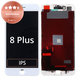 Displej pre iPhone 8 Plus, White, Dotykové sklo s rámom, Refurbished