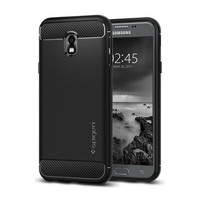 Spigen - Puzdro Rugged Armor pre Samsung Galaxy J3 2017, čierna
