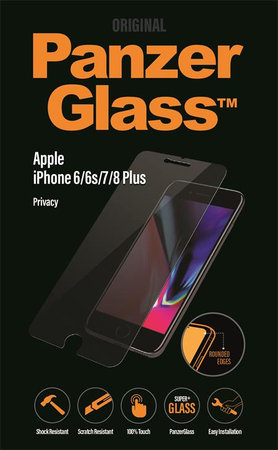 PanzerGlass - Tvrdené Sklo Privacy Standard Fit pre iPhone 6 Plus, 6s Plus, 7 Plus a 8 Plus, transparent