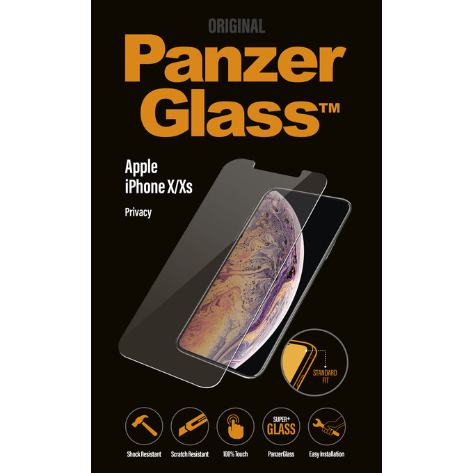 PanzerGlass - Tvrdené Sklo Privacy Standard Fit pre iPhone X, XS a 11 Pro, transparentná