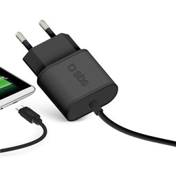 SBS - 10W Nabíjací Adaptér s USB-C, čierna