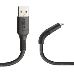 SBS - UNBREAKABLE - Micro-USB / USB Kábel (1m), čierna