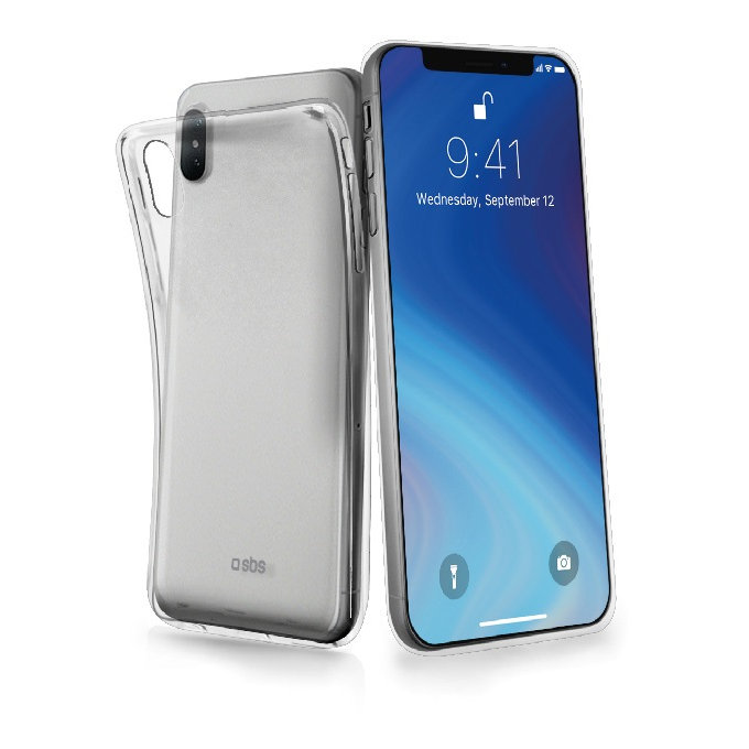 SBS - Puzdro Skinny pre iPhone XS Max, transparentná