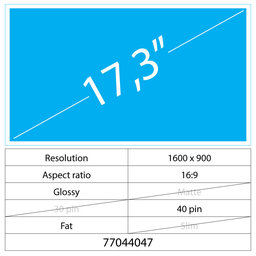 17.3 LCD Fat Lesklý 40 pin HD+