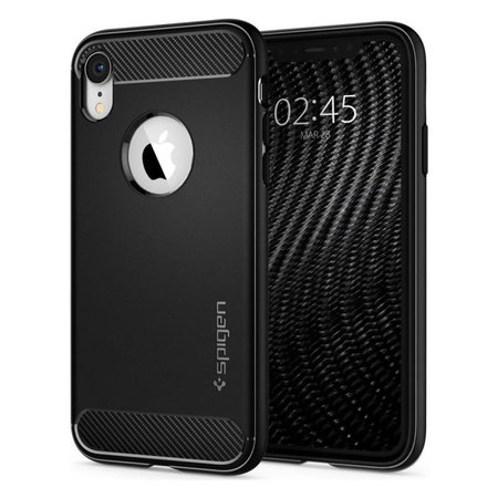 Spigen - Puzdro Rugged Armor pre iPhone XR, čierna