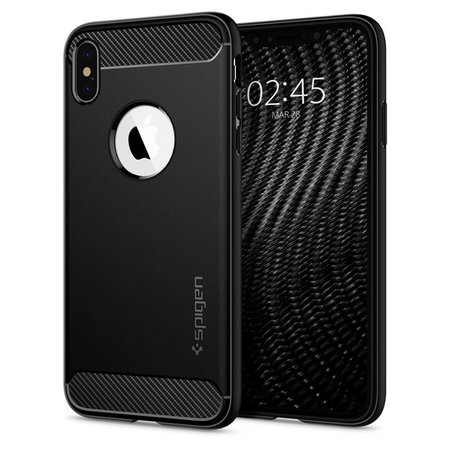 Spigen - Puzdro Rugged Armor pre iPhone XS Max, čierna