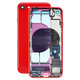 Apple iPhone 8 - Zadný Housing s Malými Dielmi (Red)