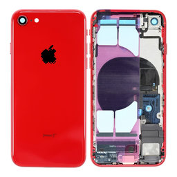 Apple iPhone 8 - Zadný Housing s Malými Dielmi (Red)