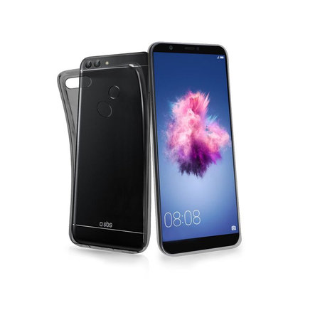 SBS - Puzdro Skinny pre Huawei P Smart/Huawei Enjoy 7S, transparentná čierna