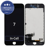 Displej In-Cell pre iPhone 7, Black, Dotykové sklo s rámom, FixPremium