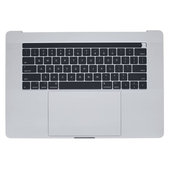 Apple MacBook Pro 15" A1707 (Late 2016 - Mid 2017) - Horný Rám Klávesnice + Klávesnica US + Mikrofón + Trackpad + Reproduktory (Silver)
