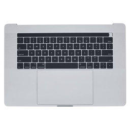 Apple MacBook Pro 15" A1707 (Late 2016 - Mid 2017) - Horný Rám Klávesnice + Klávesnica US + Mikrofón + Trackpad + Reproduktory (Silver)