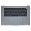 Apple MacBook Pro 15" A1707 (Late 2016 - Mid 2017) - Horný Rám Klávesnice + Klávesnica US + Mikrofón + Trackpad + Reproduktory (Space Gray)