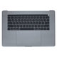 Apple MacBook Pro 15" A1707 (Late 2016 - Mid 2017) - Horný Rám Klávesnice + Klávesnica US + Mikrofón + Trackpad + Reproduktory (Space Gray)