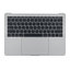 Apple MacBook Pro 13" A1708 (Late 2016 - Mid 2017) - Horný Rám Klávesnice + Klávesnica US + Mikrofón + Trackpad + Reproduktory (Silver)