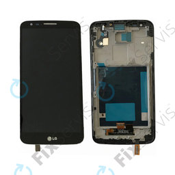 LG G2 D802 - LCD Displej + Dotykové Sklo + Rám (Čierna)