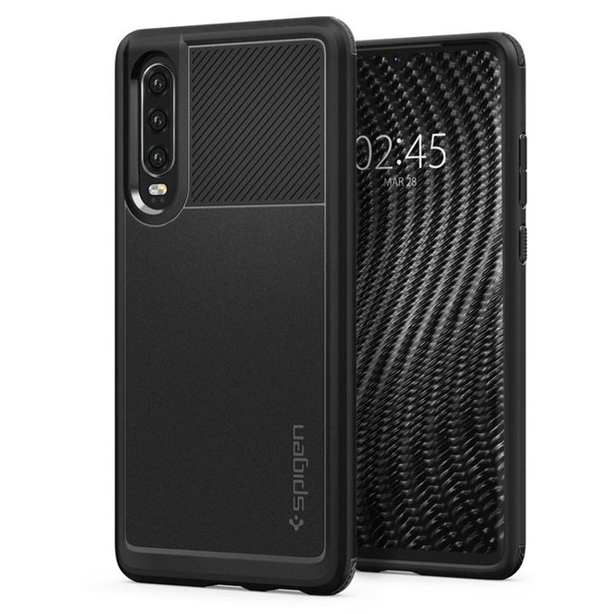 Spigen - Puzdro Rugged Armor pre Huawei P30, čierna