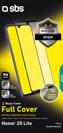 SBS - Tvrdené Sklo Full Cover pre Honor 20 Lite, čierna