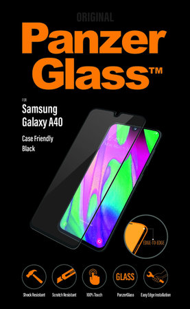 PanzerGlass - Tvrdené Sklo Case Friendly pre Samsung Galaxy A40, black