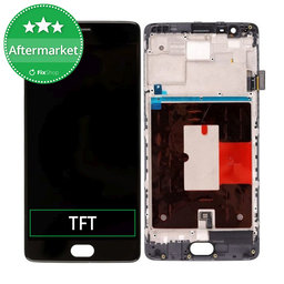 OnePlus 3T - LCD Displej + Dotykové Sklo + Rám (Black) TFT