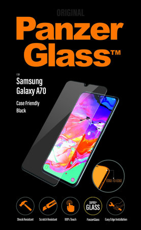 PanzerGlass - Tvrdené Sklo Case Friendly pre Samsung Galaxy A70, black