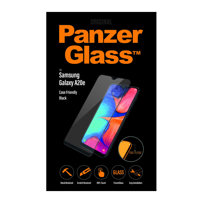 PanzerGlass - Tvrdené Sklo Case Friendly pre Samsung Galaxy A10e a A20e, čierna