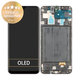 Samsung Galaxy A30 A305F - LCD Displej + Dotykové Sklo + Rám (Black) - GH82-19725A, GH82-19202A Genuine Service Pack