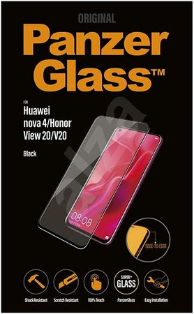 PanzerGlass - Tvrdené sklo Edge-to-Edge pre Huawei Nova 4/Honor View 20/V20, čierna