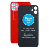 Apple iPhone 11 - Sklo Zadného Housingu so Zväčšeným Otvorom na Kameru (Red)