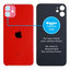 Apple iPhone 11 - Sklo Zadného Housingu so Zväčšeným Otvorom na Kameru (Red)