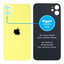 Apple iPhone 11 - Sklo Zadného Housingu so Zväčšeným Otvorom na Kameru (Yellow)