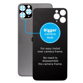 Apple iPhone 11 Pro - Sklo Zadného Housingu so Zväčšeným Otvorom na Kameru (Space Gray)