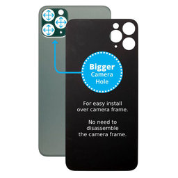 Apple iPhone 11 Pro Max - Sklo Zadného Housingu so Zväčšeným Otvorom na Kameru (Green)