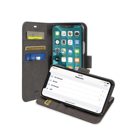 SBS - Puzdro Wallet Stand pre iPhone 11, čierna